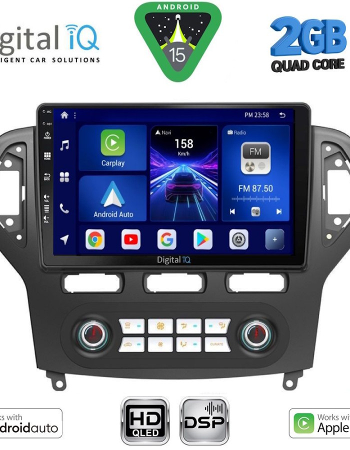 DIGITAL IQ BXC 3162CL_CPAA CLIMA (10inc) MULTIMEDIA TABLET for FORD MONDEO mod. 2007-2011