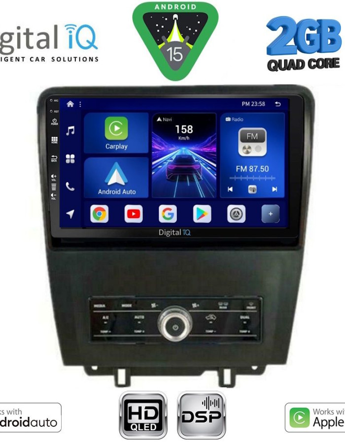 DIGITAL IQ BXC 3165_CPAA (9inc) MULTIMEDIA TABLET for FORD MUSTANG mod. 2010-2015