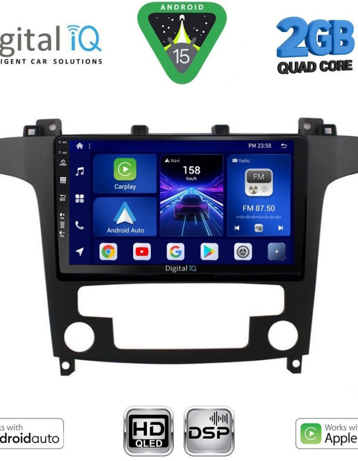DIGITAL IQ BXC 3175_CPAA CLIMA (9inc) MULTIMEDIA TABLET for FORD SMAX mod. 2006-2014