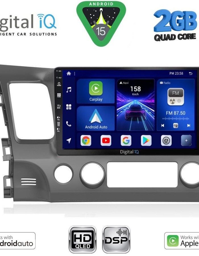 DIGITAL IQ BXC 3188_CPAA (10inc) MULTIMEDIA TABLET for HONDA CIVIC 4D mod. 2006-2012