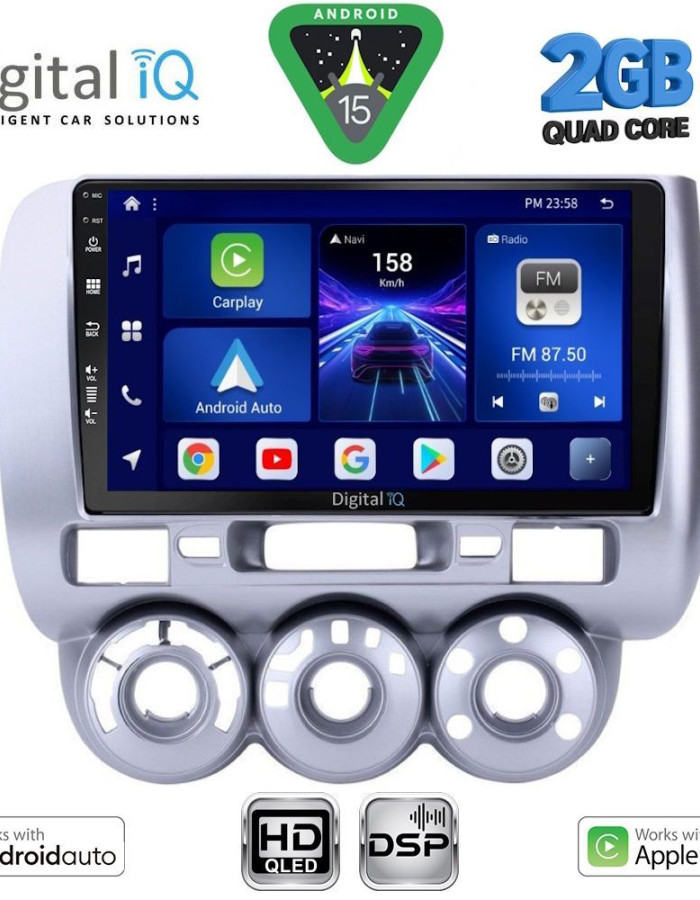 DIGITAL IQ BXC 3210_CPAA A/C (9inc) MULTIMEDIA TABLET for HONDA JAZZ mod. 2002-2008