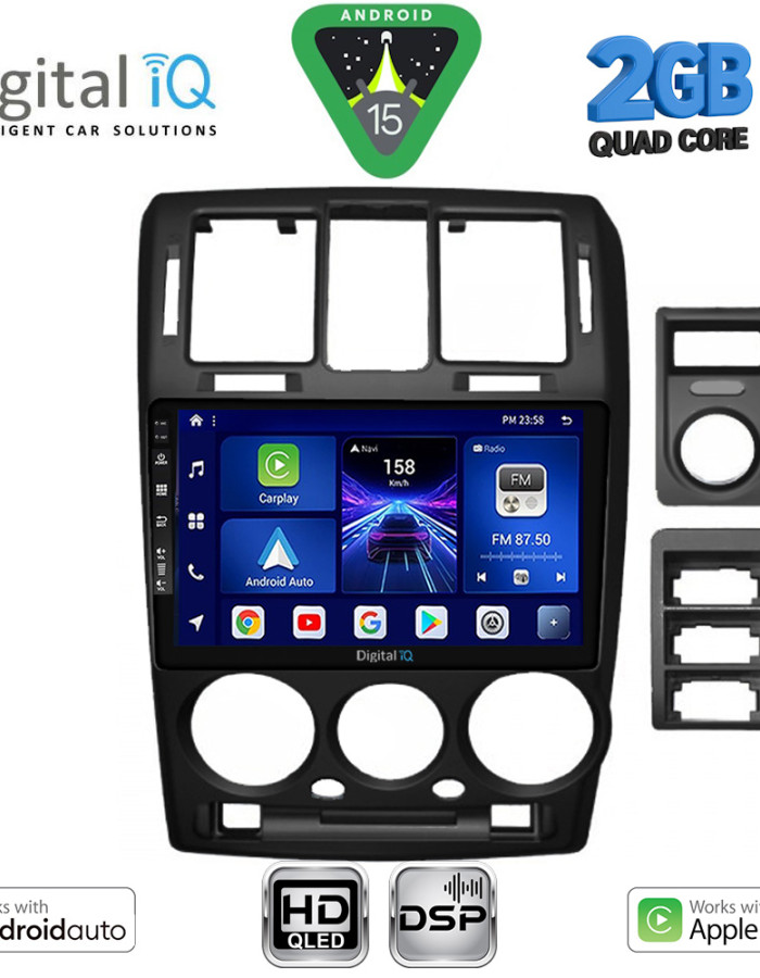 DIGITAL IQ BXC 3222BL_CPAA (9inc) MULTIMEDIA TABLET for HYUNDAI GETZ mod. 2002-2011 (BLACK)