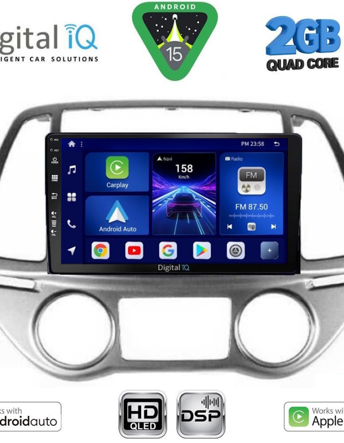DIGITAL IQ BXC 3227_CPAA CLIMA (9inc) MULTIMEDIA TABLET for HYUNDAI i20 mod. 2008-2012