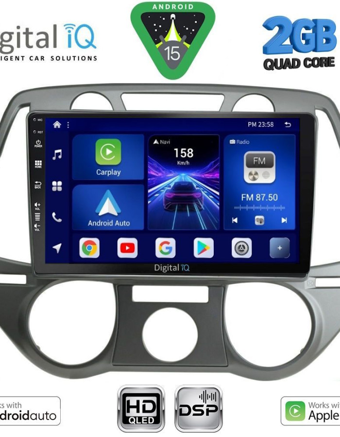 DIGITAL IQ BXC 3228_CPAA A/C (9inc) MULTIMEDIA TABLET for HYUNDAI i20 mod. 2008-2012