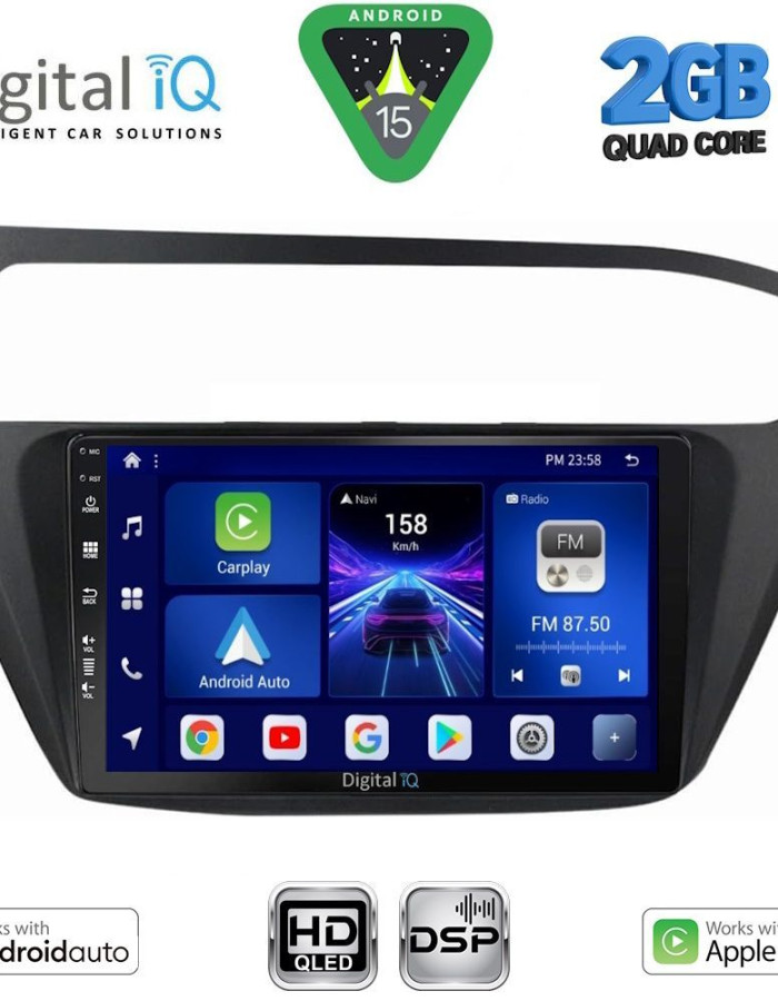 DIGITAL IQ BXC 3230_CPAA (9inc) MULTIMEDIA TABLET for HYUNDAI i20 mod. 2018-2021