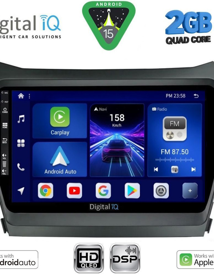 DIGITAL IQ BXC 3238_CPAA (9inc) MULTIMEDIA TABLET for HYUNDAI IX45 - SANTA FE mod. 2013-2017