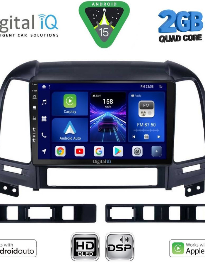 DIGITAL IQ BXC 3239_CPAA (9inc) MULTIMEDIA TABLET for HYUNDAI SANTA FE mod. 2005-2013