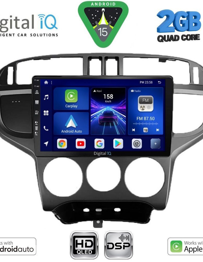 DIGITAL IQ BXC 3240_CPAA (9inc) MULTIMEDIA TABLET for HYUNDAI MATRIX mod. 2001-2010