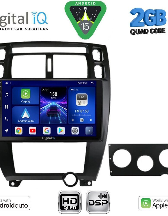 DIGITAL IQ BXC 3241BL_CPAA (10inc) MULTIMEDIA TABLET for HYUNDAI TUCSON mod. 2004-2010 (BLACK)