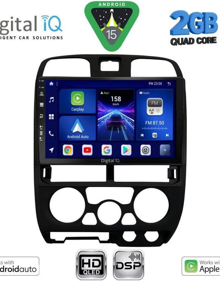 DIGITAL IQ BXC 3253BL_CPAA (9inc) MULTIMEDIA TABLET for ISUZU D-MAX mod. 2002-2008 (BLACK)