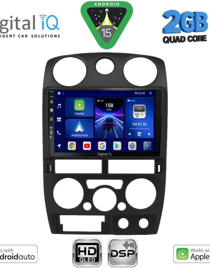DIGITAL IQ BXC 3254BL_CPAA (9inc) MULTIMEDIA TABLET for ISUZU D-MAX mod. 2008-2012 (BLACK)