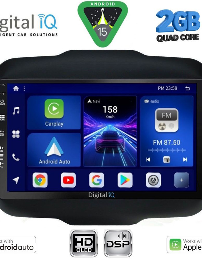 DIGITAL IQ BXC 3290_CPAA (9inc) MULTIMEDIA TABLET for JEEP RENEGADE mod. 2014-2025