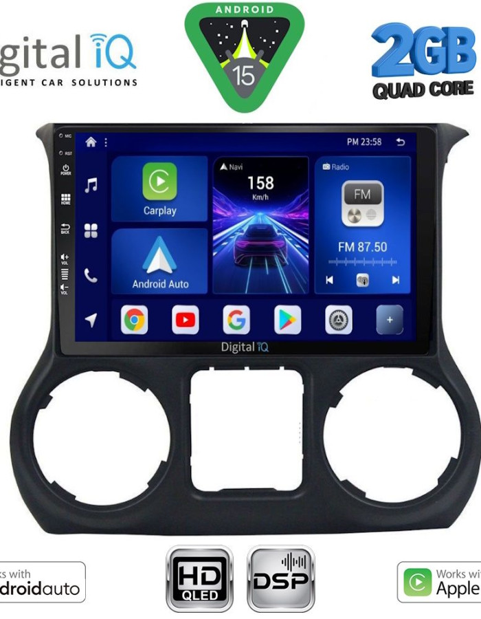 DIGITAL IQ BXC 3296_CPAA (10inc) MULTIMEDIA TABLET for JEEP WRANGLER mod. 2014-2017