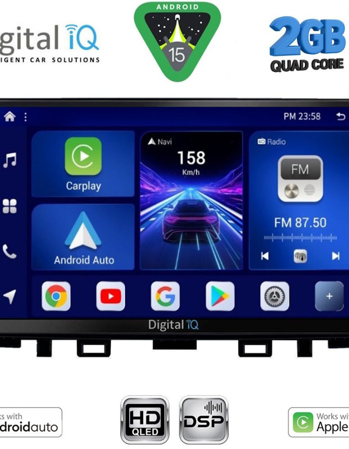 DIGITAL IQ BXC 3316_CPAA (9inc) MULTIMEDIA TABLET for KIA RIO mod. 2018-2026 – STONIC mod. 2017-2026