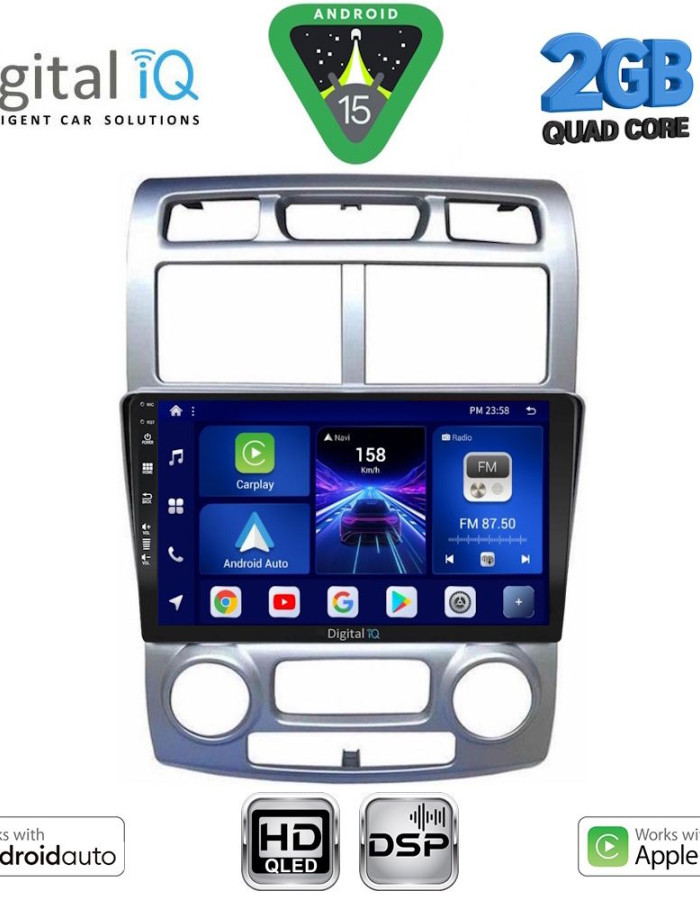 DIGITAL IQ BXC 3324SL_CPAA (CLIMA) (9inc) MULTIMEDIA TABLET for KIA SPORTAGE mod. 2004-2010