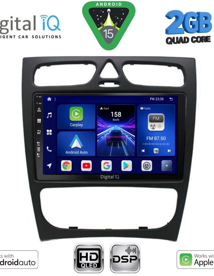 DIGITAL IQ BXC 3402_CPAA (9inc) MULTIMEDIA TABLET for MERCEDES C (W203) mod. 1999-2004