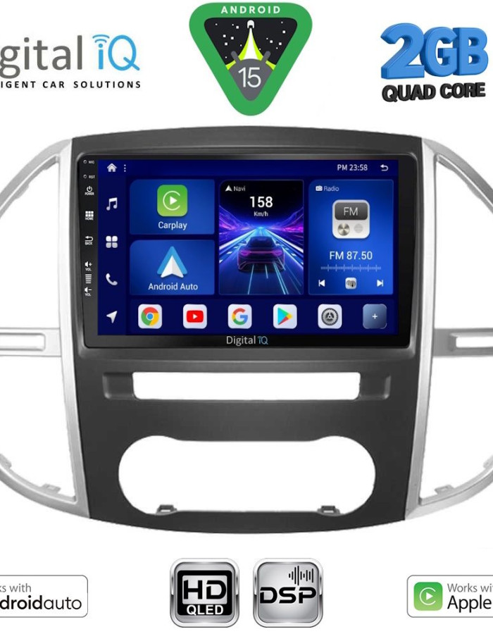 DIGITAL IQ BXC 3429_CPAA (10inc) MULTIMEDIA TABLET for MERCEDES VITO – VIANO (W447) mod. 2015-2024