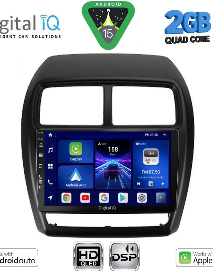 DIGITAL IQ BXC 3431_CPAA (9inc) MULTIMEDIA TABLET for MITSUBISHI ASX mod. 2020-2023