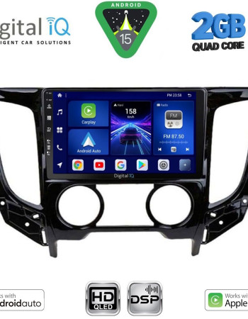 DIGITAL IQ BXC 3437_CPAA A/C (9inc) MULTIMEDIA TABLET for MITSUBISHI L200 mod. 2015-2019 with A/C