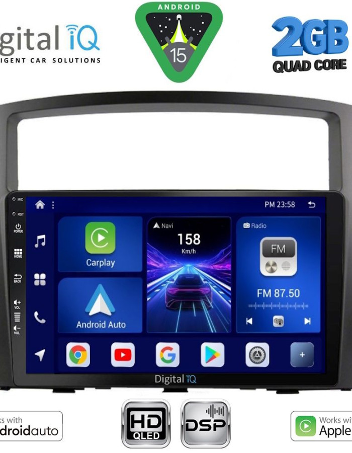 DIGITAL IQ BXC 3446_CPAA (9inc) MULTIMEDIA TABLET for MITSUBISHI PAJERO mod. 2006-2013