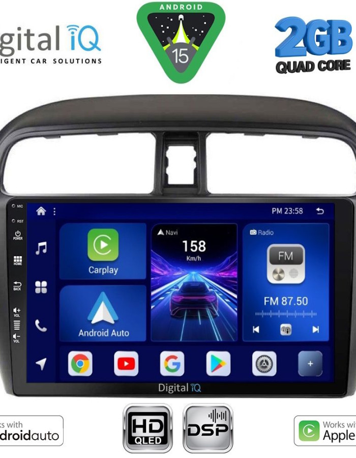 DIGITAL IQ BXC 3448_CPAA (9inc) MULTIMEDIA TABLET for MITSUBISHI SPACESTAR mod. 2013-2020