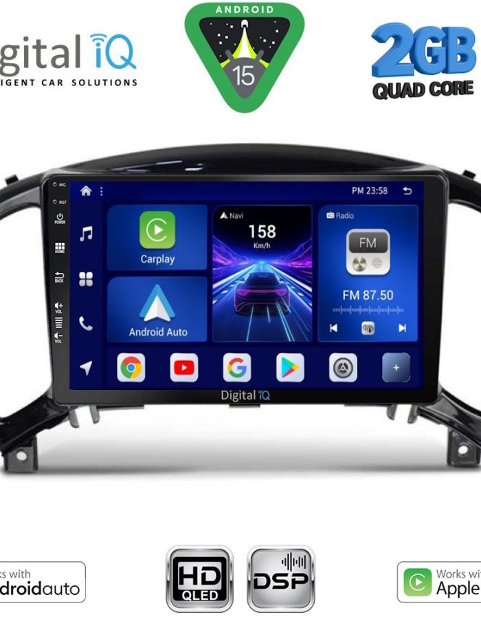 DIGITAL IQ BXC 3452_CPAA (9inc) MULTIMEDIA TABLET for NISSAN JUKE mod. 2009-2020