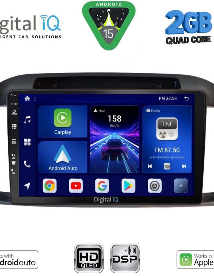 DIGITAL IQ BXC 3457BL_CPAA (9inc) MULTIMEDIA TABLET for NISSAN MICRA K12 mod. 2002-2010 (BLACK)