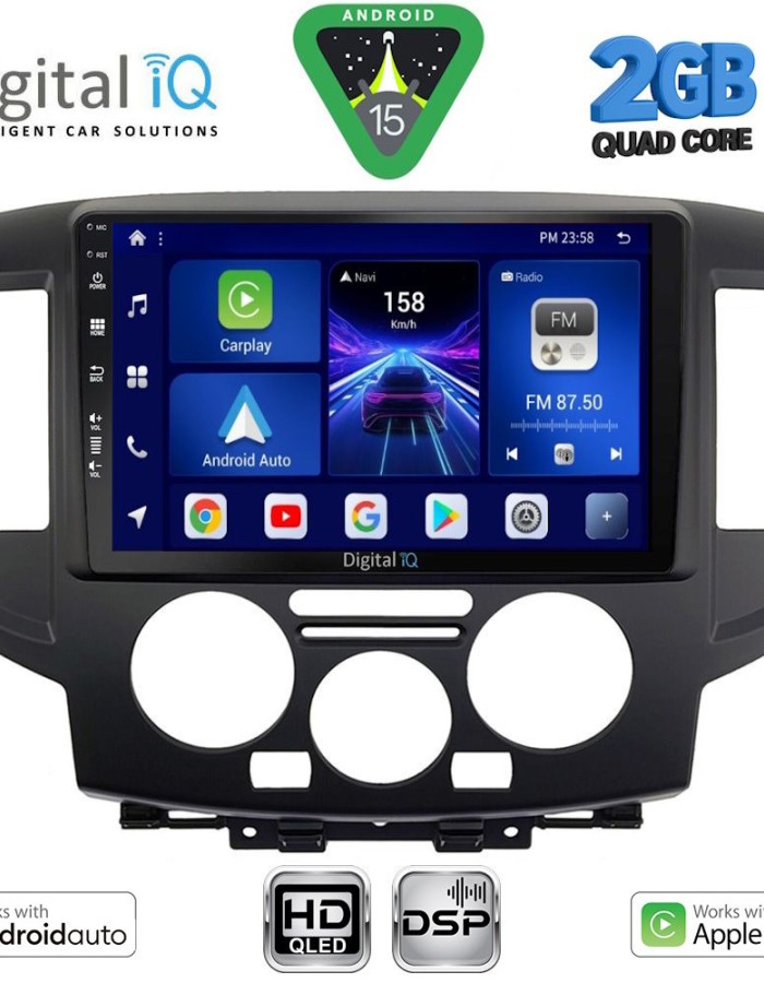DIGITAL IQ BXC 3458BL_CPAA (9inc) MULTIMEDIA TABLET for NISSAN NV 200 mod. 2009-2020 (BLACK)