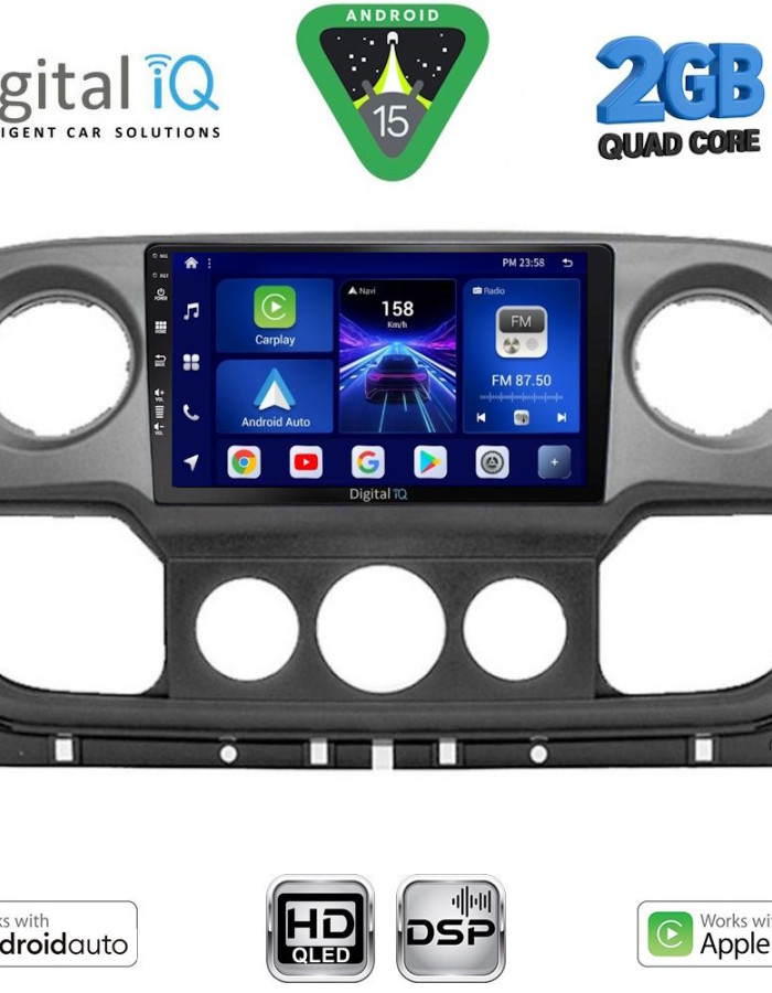 DIGITAL IQ BXC 3463_CPAA (10inc) MULTIMEDIA TABLET for NISSAN NV400 - OPEL MOVANO - RENAULT MASTER mod. 2010-2020