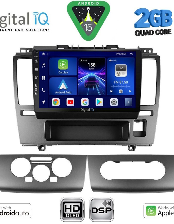 DIGITAL IQ BXC 3465_CPAA (9inc) MULTIMEDIA TABLET for NISSAN TIDA mod. 2004-2013