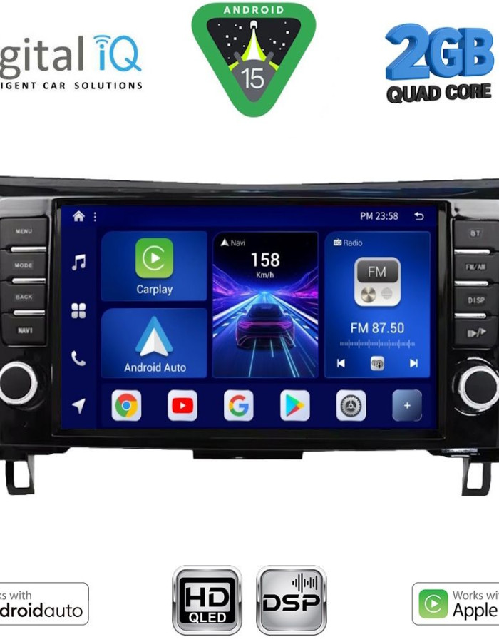DIGITAL IQ BXC 3467_CPAA (9inc) MULTIMEDIA TABLET for NISSAN QASHQAI - XTRAIL mod. 2014-2021