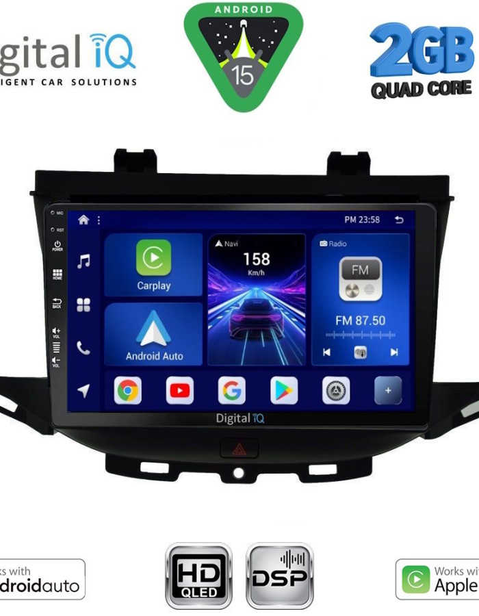 DIGITAL IQ BXC 3483_CPAA (9inc) MULTIMEDIA TABLET for OPEL ASTRA K mod. 2015-2022