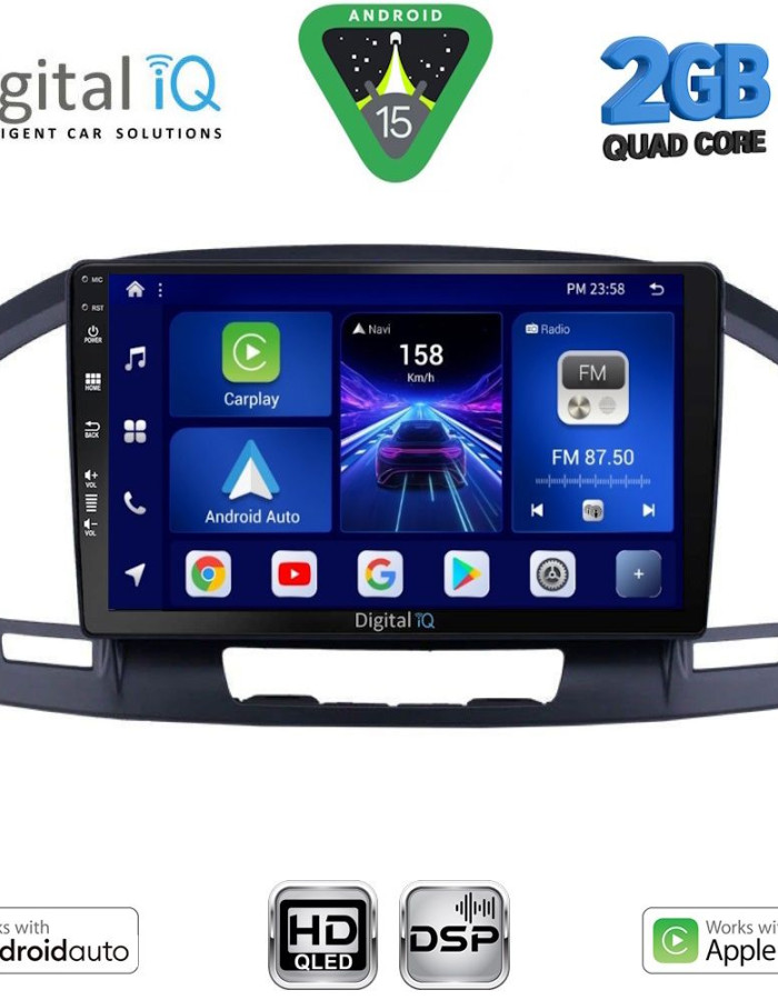 DIGITAL IQ BXC 3491BL_CPAA (9inc) MULTIMEDIA TABLET for OPEL INSIGNIA  mod. 2008-2013 (BLACK)