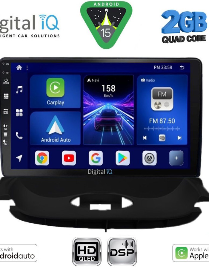 DIGITAL IQ BXC 3505_CPAA (9inc) MULTIMEDIA TABLET for PEUGEOT 206 mod. 1998-2006