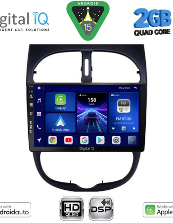 DIGITAL IQ BXC 3506_CPAA (9inc) MULTIMEDIA TABLET for PEUGEOT 206 mod. 1998-2006