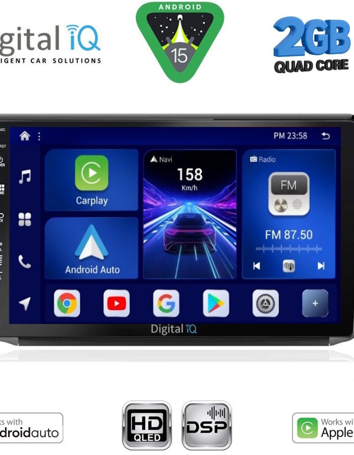 DIGITAL IQ BXC 3508_CPAA (10inc) MULTIMEDIA TABLET for PEUGEOT 208-2008 mod. 2012-2021