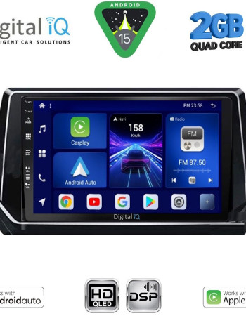 DIGITAL IQ BXC 3509_CPAA (9inc) MULTIMEDIA TABLET for PEUGEOT 208 – 2008 mod. 2021-2026