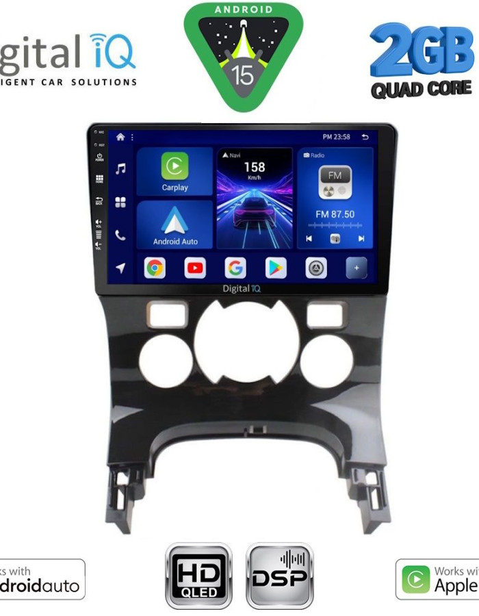 DIGITAL IQ BXC 3515_CPAA CLIMA (9inc) MULTIMEDIA TABLET for PEUGEOT 3008 mod. 2008-2016 με CLIMA