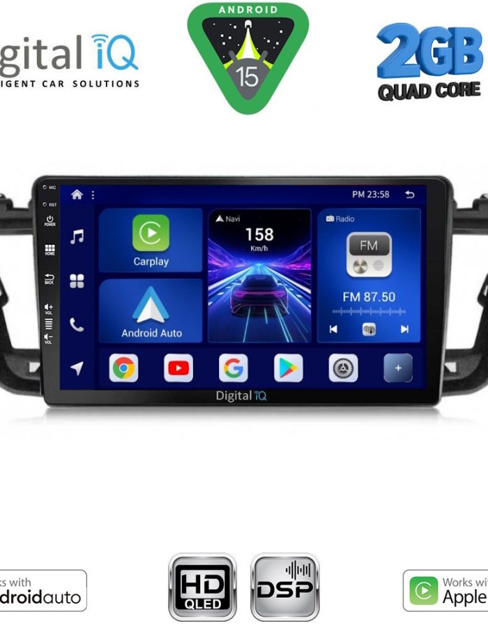 DIGITAL IQ BXC 3518_CPAA (9inc) MULTIMEDIA TABLET for PEUGEOT 508 mod. 2010-2016