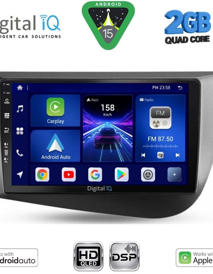 DIGITAL IQ BXC 3574_CPAA (9inc) MULTIMEDIA TABLET for SEAT LEON mod. 2005-2012