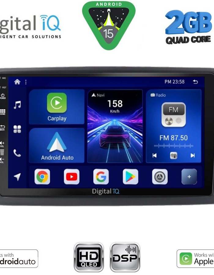 DIGITAL IQ BXC 3601_CPAA (9inc) MULTIMEDIA TABLET for SKODA RAPID  mod. 2012-2023