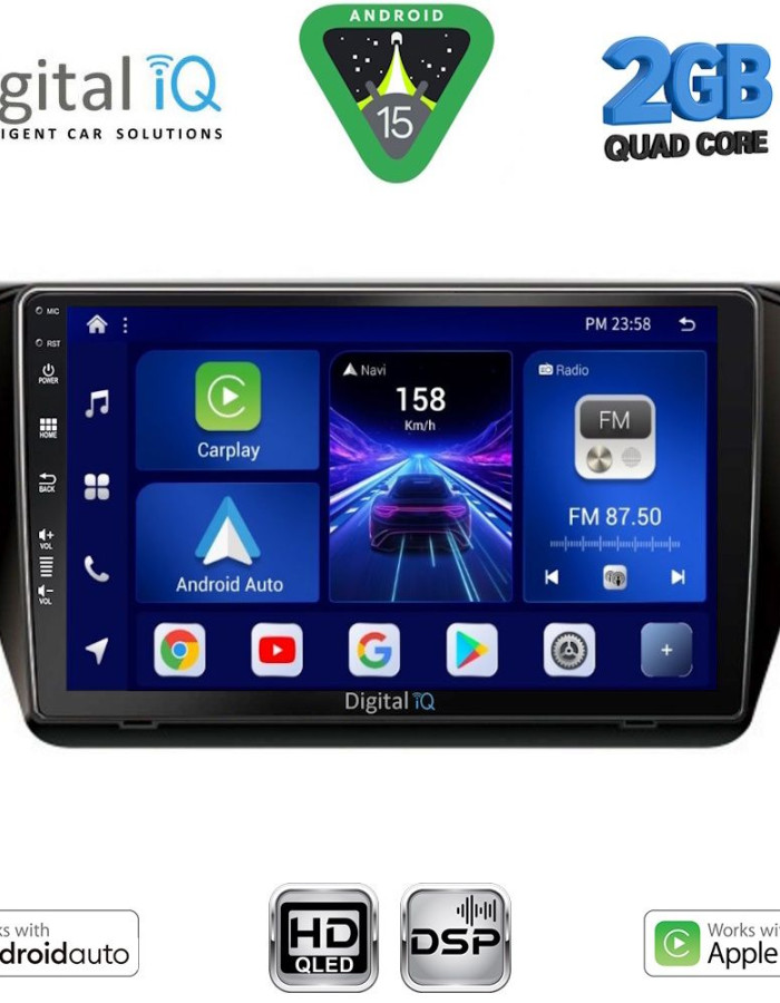 DIGITAL IQ BXC 3605_CPAA (10inc) MULTIMEDIA TABLET for SKODA SUPERB mod. 2015-2023