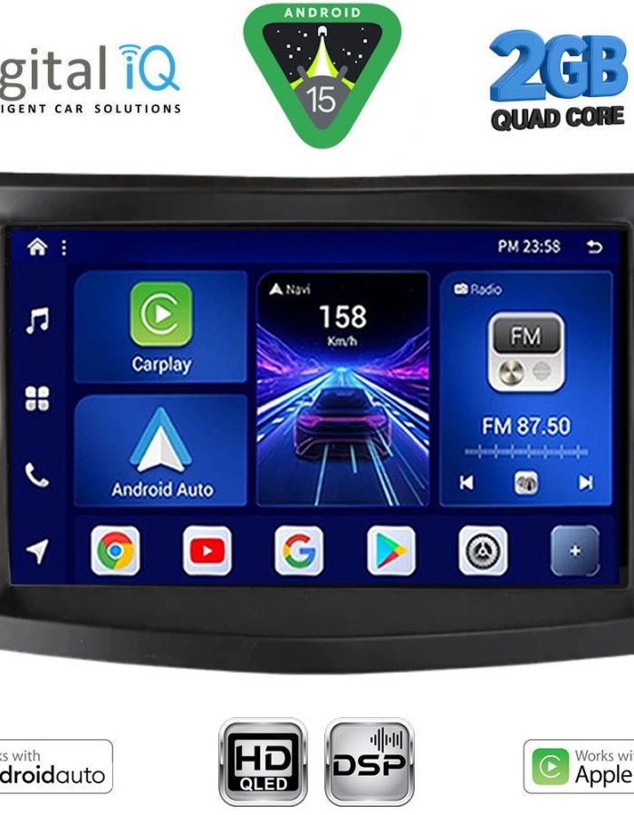 DIGITAL IQ BXC 3658_CPAA (9inc) MULTIMEDIA TABLET for SSANGYONG TIVOLI mod. 2016-2024