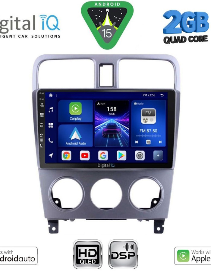 DIGITAL IQ BXC 3661_CPAA (9inc) MULTIMEDIA TABLET for SUBARU FORESTER  mod. 2002-2008