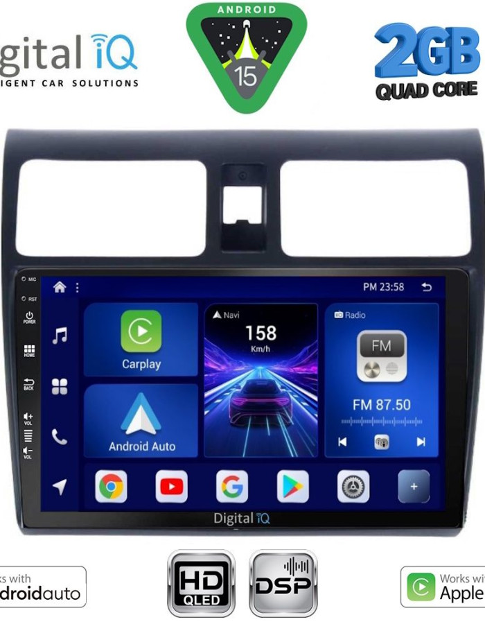 DIGITAL IQ BXC 3684_CPAA (10inc) MULTIMEDIA TABLET for SUZUKI SWIFT mod. 2005-2011