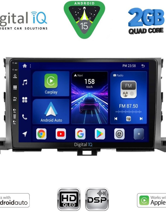 DIGITAL IQ BXC 3700_CPAA (10inc) MULTIMEDIA TABLET for TOYOTA HIGHLANDER mod. 2014-2019