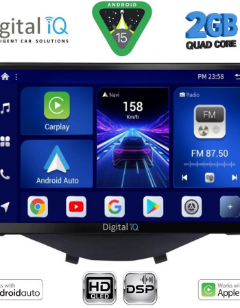 DIGITAL IQ BXC 3715_CPAA CLIMA-A/C (9inc) MULTIMEDIA TABLET for CITROEN C1-PEUGEOT 108-TOYOTA AYGO mod. 2014-2022
