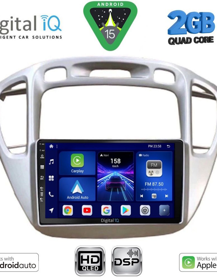 DIGITAL IQ BXC 3718_CPAA (9inc) MULTIMEDIA TABLET for TOYOTA HIGHLANDER mod. 2002-2009