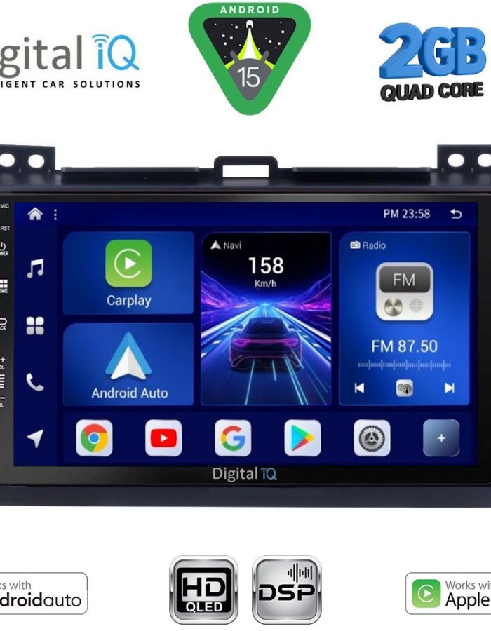 DIGITAL IQ BXC 3723_CPAA (9inc) MULTIMEDIA TABLET for TOYOTA LANDCRUISER mod. 2002-2008
