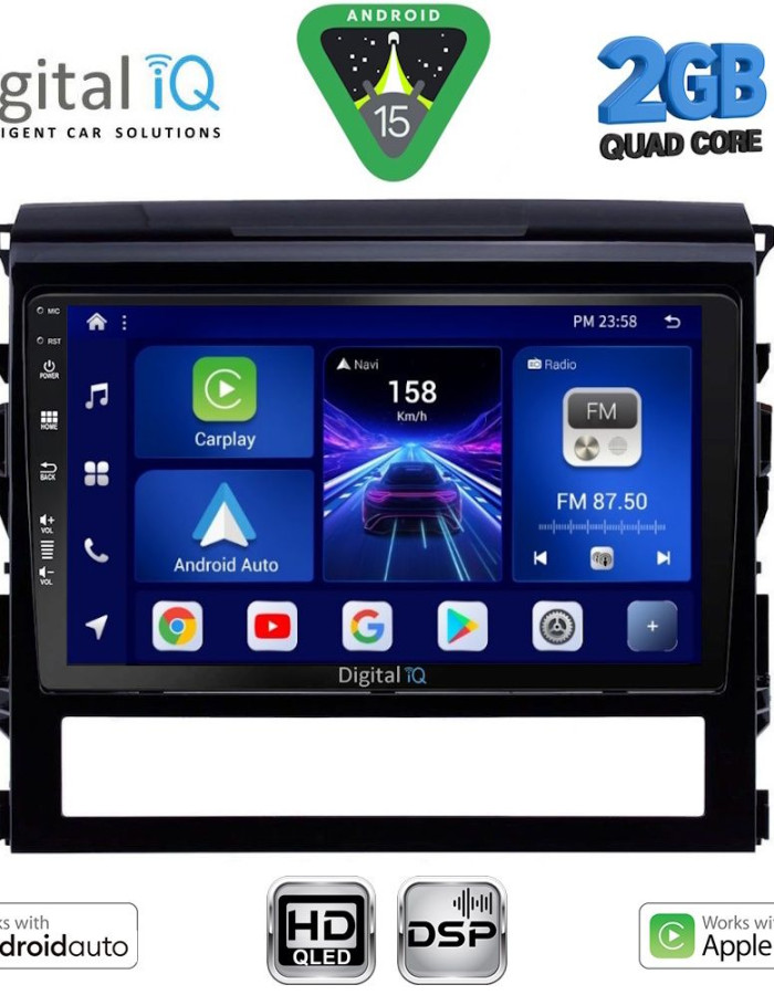 DIGITAL IQ BXC 3725_CPAA (9inc) MULTIMEDIA TABLET for TOYOTA LANDCRUISER mod. 2016-2019